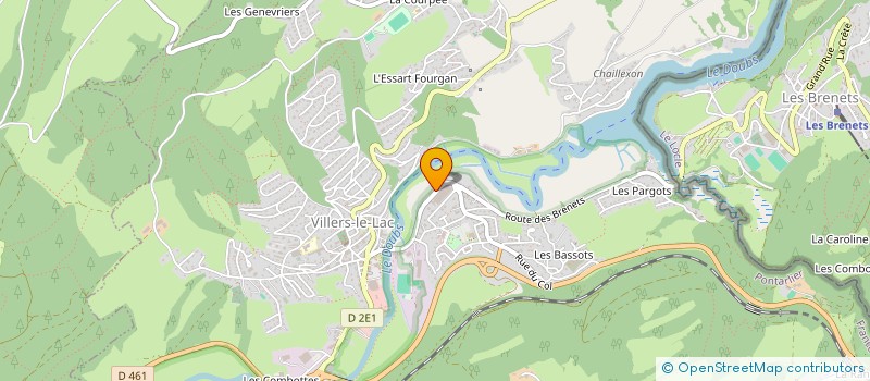 localisation de l'entreprise R&S INVEST  VILLERS-LE-LAC