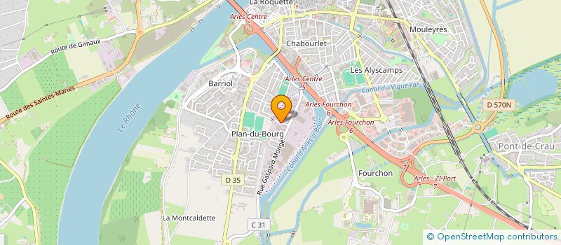localisation de l'entreprise R.S.M. TRANSPORTS NATIONAUX ET INTERNATIONAUX à ARLES