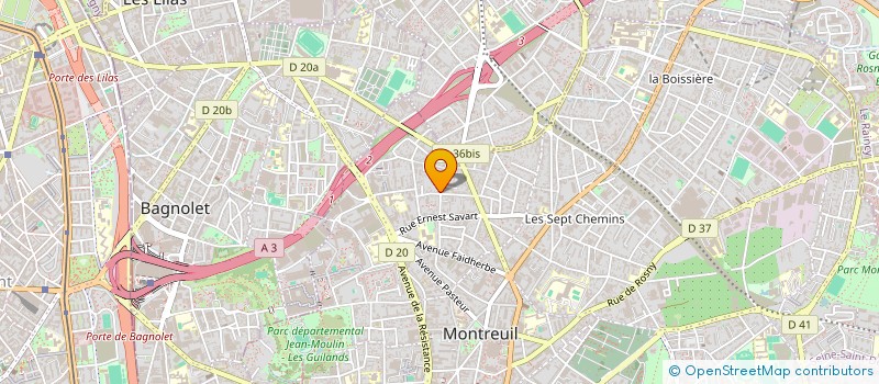 localisation de l'entreprise R.S.N. BAT à MONTREUIL