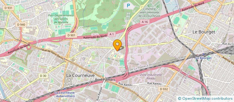 localisation de l'entreprise R S V ELEC à LA COURNEUVE