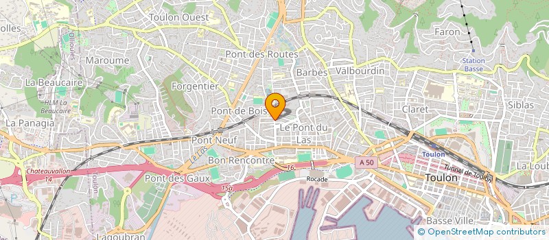 localisation de l'entreprise R.T.C.H.  TOULON