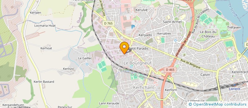 localisation de l'entreprise R.T.E à LORIENT
