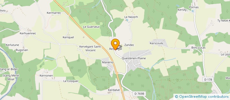 localisation de l'entreprise R.T.I. INVESTISSEMENTS à PLOUAY