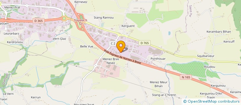 localisation de l'entreprise R.T.M. à SAINT-EVARZEC