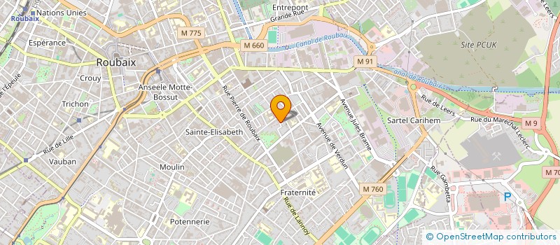 localisation de l'entreprise R.T.R.  ROUBAIX