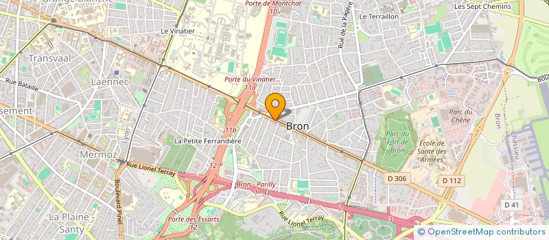 localisation de l'entreprise R.T.R à BRON