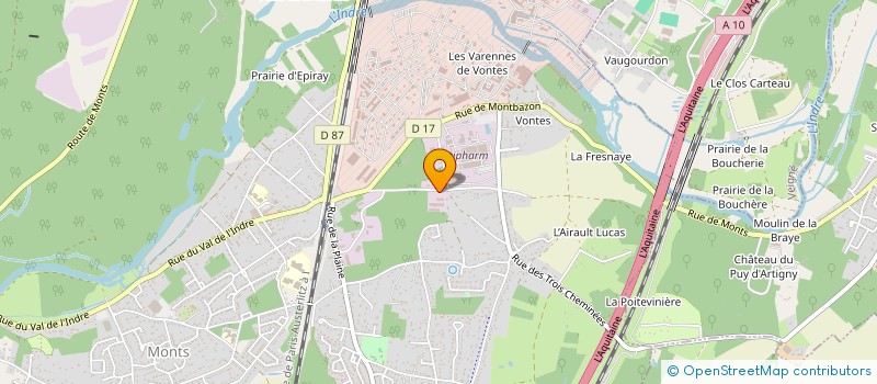 localisation de l'entreprise R.T.S.  MONTS