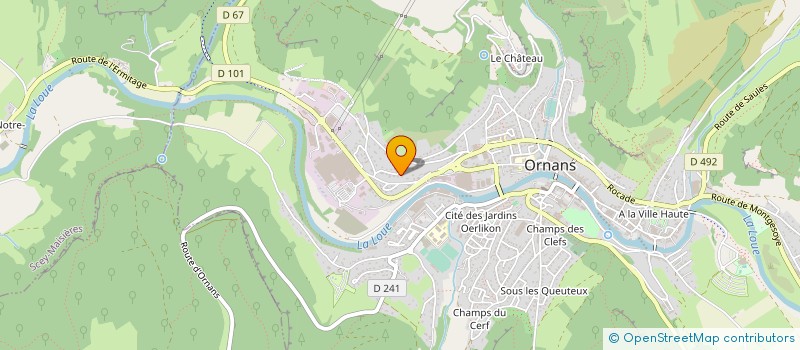 localisation de l'entreprise R'TECH à ORNANS