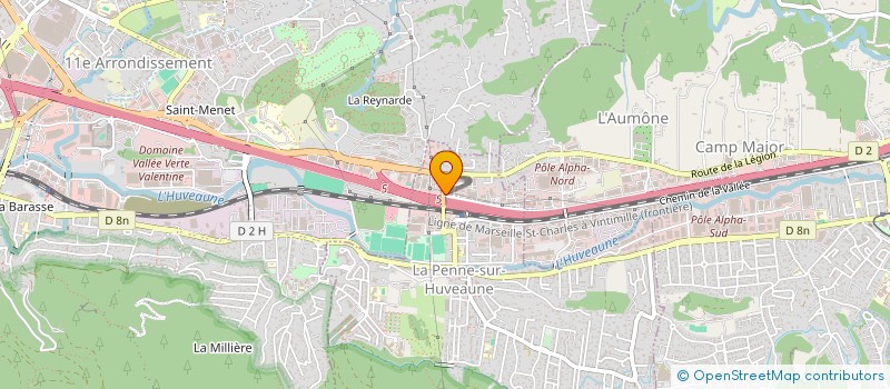 localisation de l'entreprise R-TECH  LA PENNE-SUR-HUVEAUNE