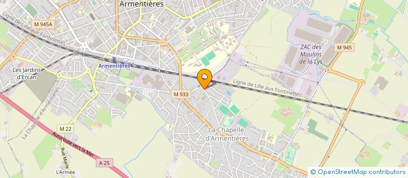 localisation de l'entreprise R.V à LA CHAPELLE-D'ARMENTIERES