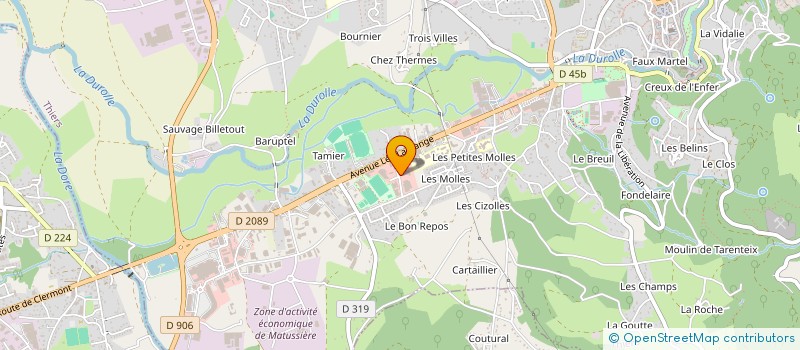 localisation de l'entreprise R.V.  THIERS