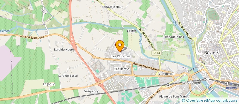 localisation de l'entreprise R&V  BEZIERS
