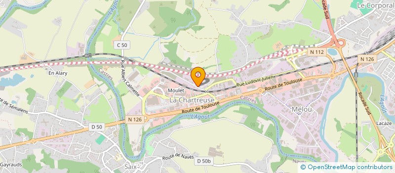 localisation de l'entreprise R.V.A REPARATION VENTE AUTOMOBILES  CASTRES