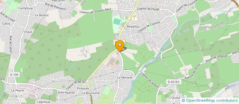 localisation de l'entreprise R V IMPORT  LEOGNAN