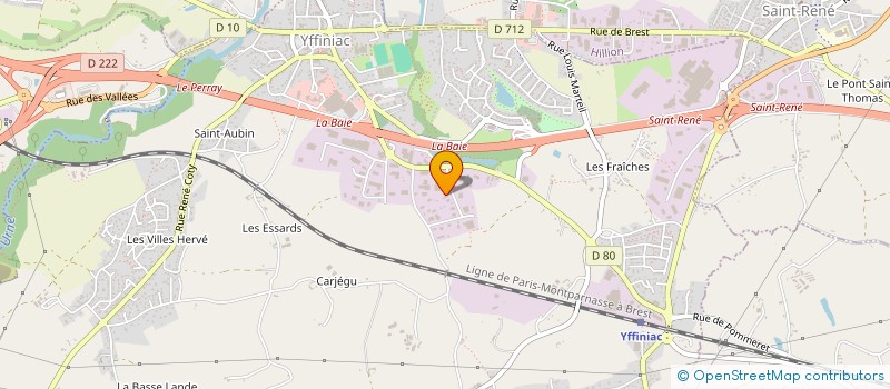 localisation de l'entreprise R.V.M. à YFFINIAC