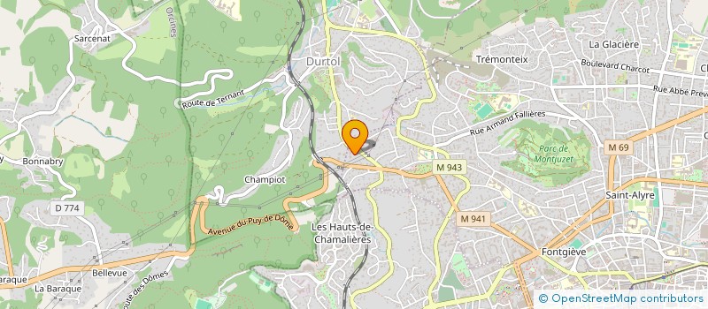 localisation de l'entreprise R.V.Z.  CLERMONT-FERRAND