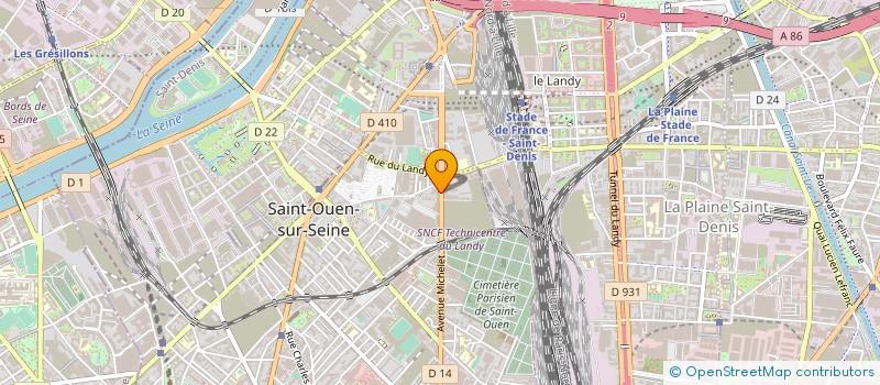 localisation de l'entreprise R W à SAINT-OUEN-SUR-SEINE