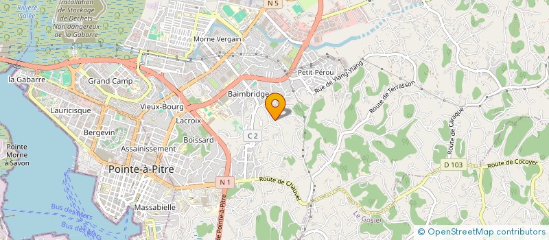 localisation de l'entreprise R.W GYM BASKET GUADELOUPE  LES ABYMES