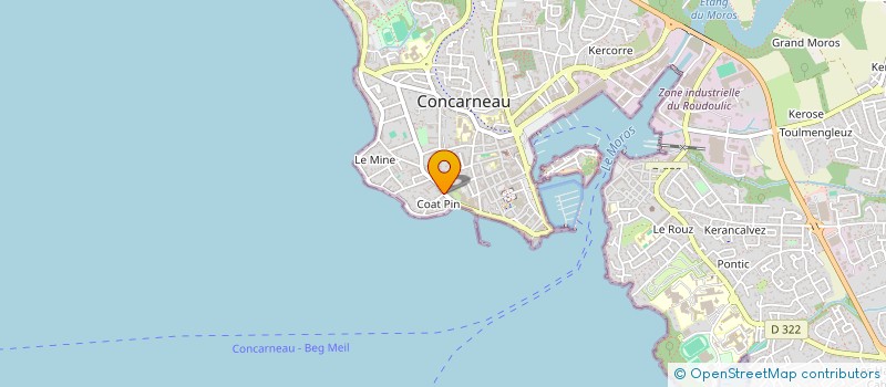 localisation de l'entreprise R.W.I  CONCARNEAU