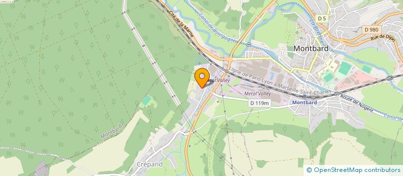 localisation de l'entreprise R.Y.  CREPAND