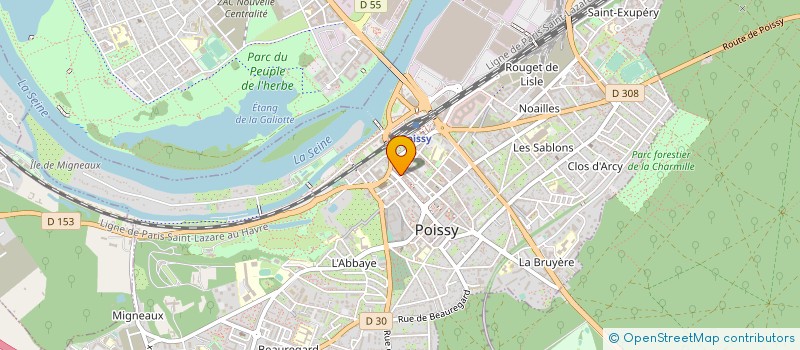 localisation de l'entreprise R.Y.P. à POISSY