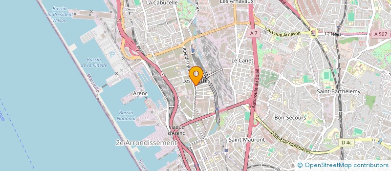 localisation de l'entreprise R.Z. ALIMENTATION DE LYON à MARSEILLE