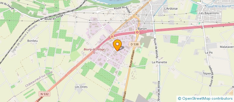 localisation de l'entreprise R2 ENERGIE à BOURG-DE-PEAGE