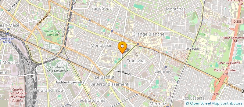 localisation de l'entreprise R2A  LYON