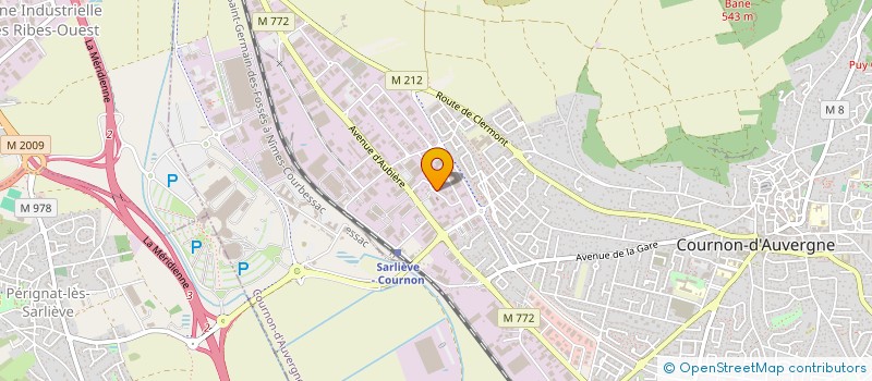 localisation de l'entreprise R2B  COURNON-D'AUVERGNE