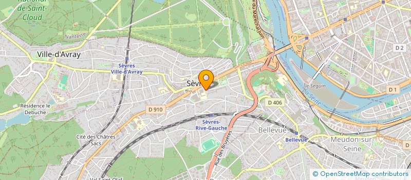 localisation de l'entreprise R2CB à SEVRES