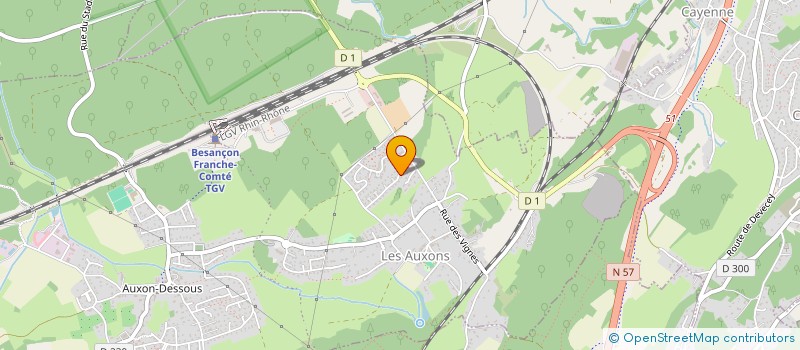 localisation de l'entreprise R2D IMMO  LES AUXONS