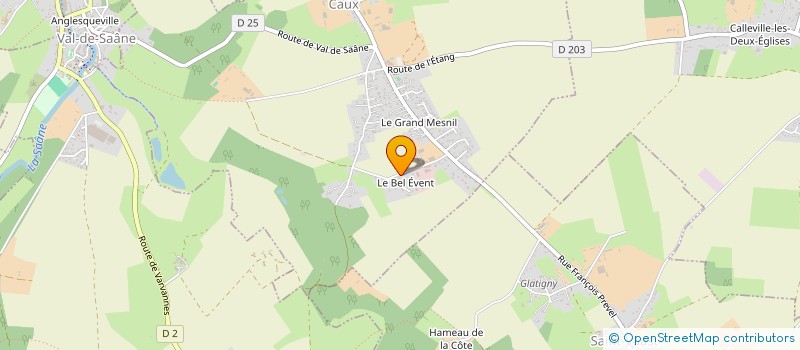 localisation de l'entreprise R2D2-76  BELLEVILLE-EN-CAUX