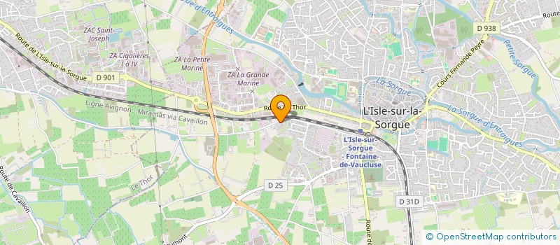 localisation de l'entreprise R2F à L'ISLE-SUR-LA-SORGUE