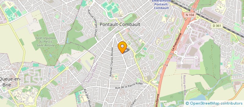 localisation de l'entreprise R2F BATIMENT  PONTAULT-COMBAULT