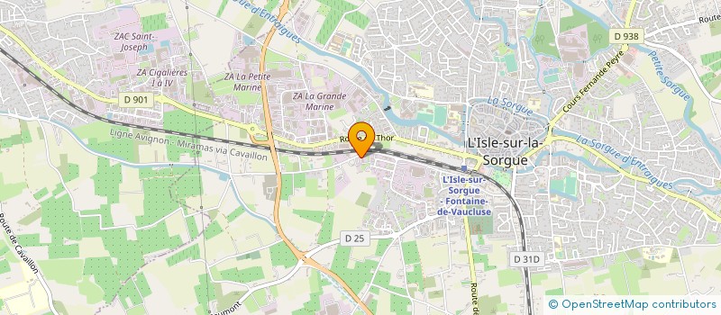 localisation de l'entreprise R2F CONSTRUCTION à L'ISLE-SUR-LA-SORGUE