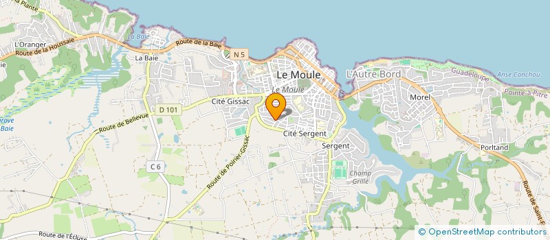 localisation de l'entreprise R2G RENOV à LE MOULE