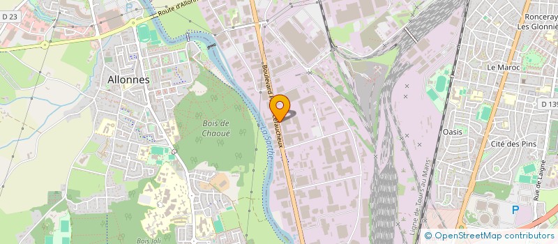 localisation de l'entreprise R2H INDUSTRIES à LE MANS