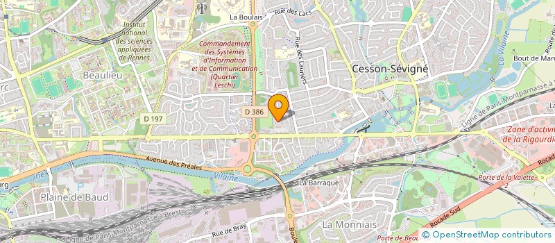 localisation de l'entreprise R2I à CESSON-SEVIGNE
