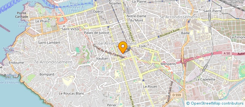 localisation de l'entreprise R2LA à MARSEILLE 6EME