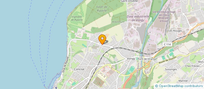 localisation de l'entreprise R2M  LUGRIN