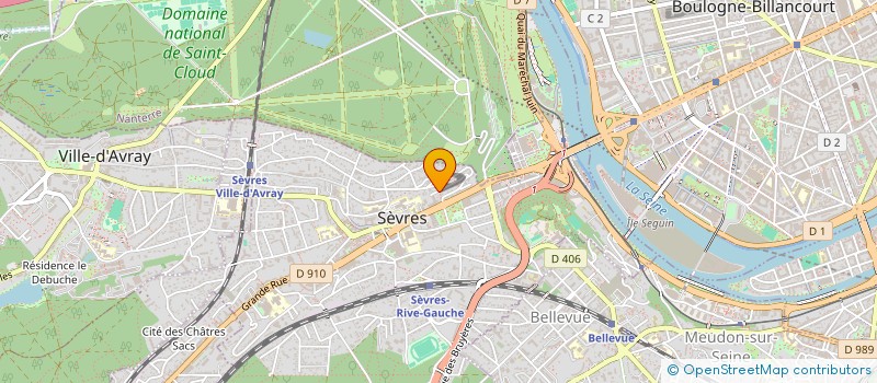 localisation de l'entreprise R2M à SEVRES