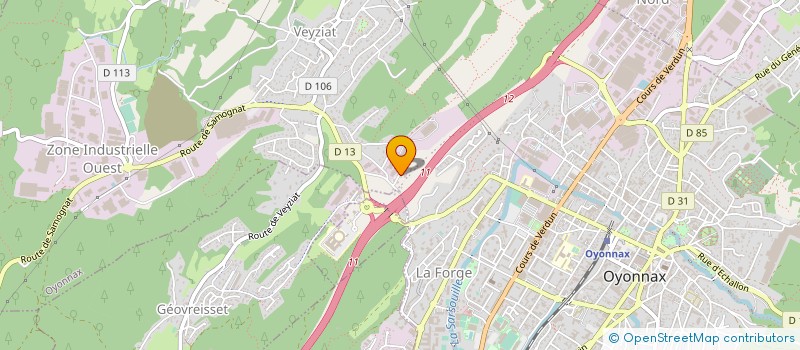 localisation de l'entreprise R3M  OYONNAX