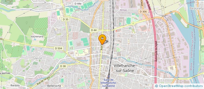 localisation de l'entreprise RA-GE  VILLEFRANCHE-SUR-SAONE