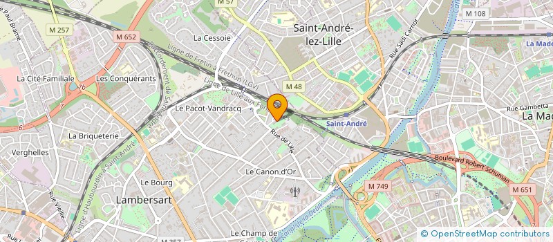 localisation de l'entreprise RA IMMO à LAMBERSART