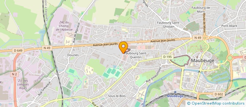 localisation de l'entreprise RAARL  MAUBEUGE