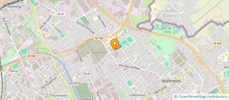 localisation de l'entreprise RABAH.DERBAL.KAMEL DIFFUSION  WATTRELOS