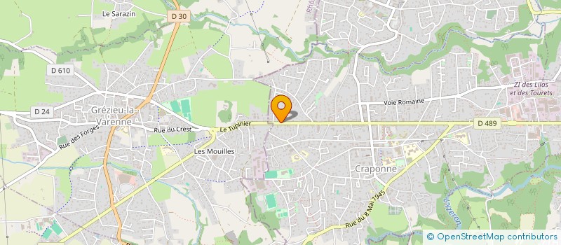 localisation de l'entreprise RABAIN SA à CRAPONNE