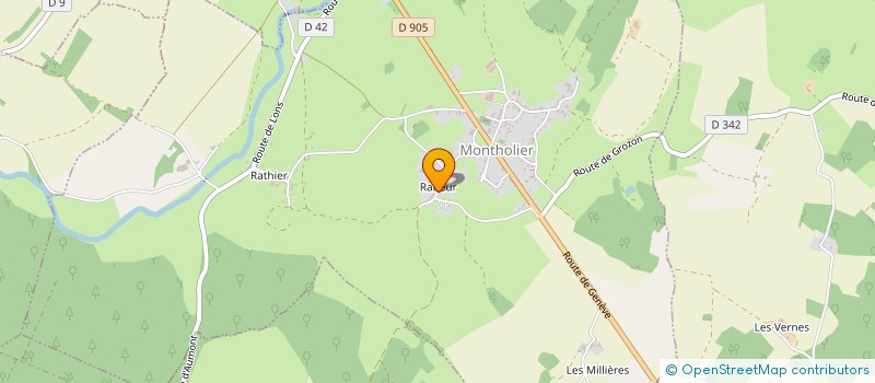 localisation de l'entreprise RABEUR  MONTHOLIER