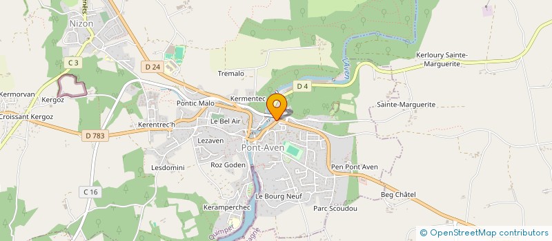 localisation de l'entreprise RABG  PONT-AVEN