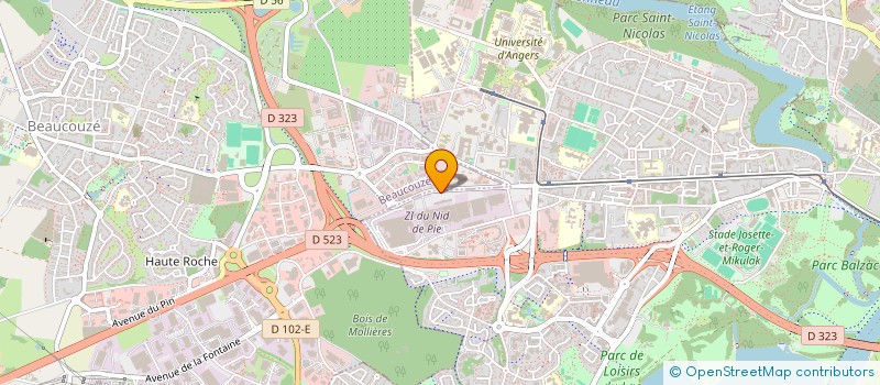 localisation de l'entreprise RABIER FLUIDES CONCEPT à ANGERS